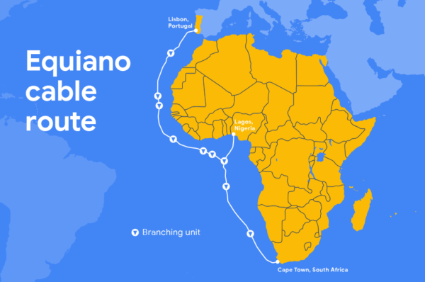 Fibre optique : Google veut connecter l’Afrique à l’Europe via son câble sous-marin « Equiano »