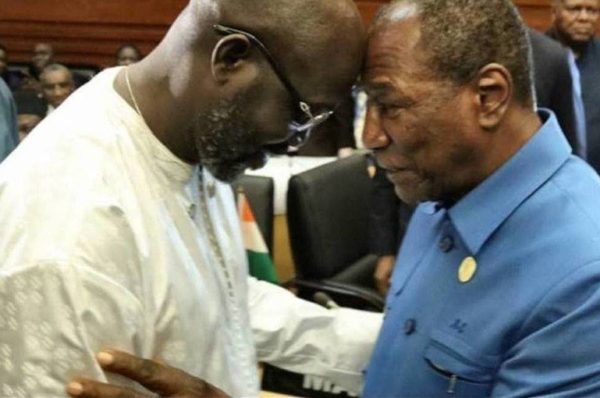 Guinée-Liberia : Alpha Condé et George Weah affichent leur volonté de rapprochement