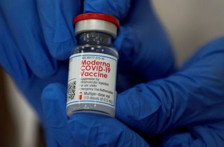 un flacon de vaccin moderna