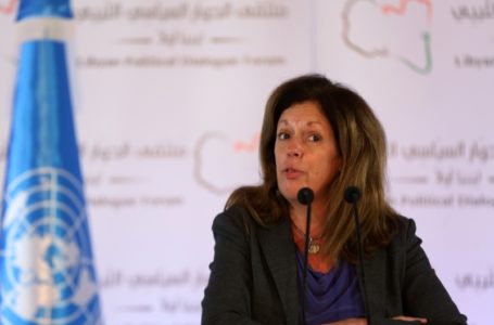 La cheffe de la mission des Nations unies en Libye (UNSMIL), Stephanie Williams. © Mohamed Krit/Sipa USA/Reuters