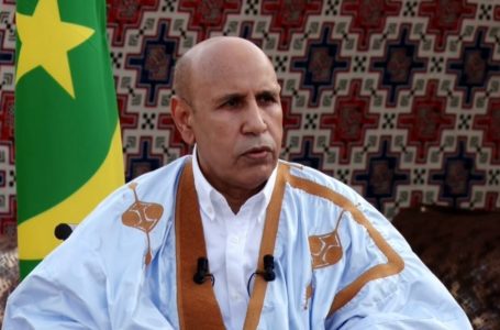 Le président mauritanien Mohamed Ould Ghazouani, lors de son entretien pour France 24 et RFI. © FRANCE 24 / RFI